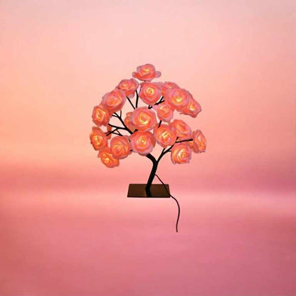 Lampka LED Drzewko Róż - Idealny Prezent dla Niej