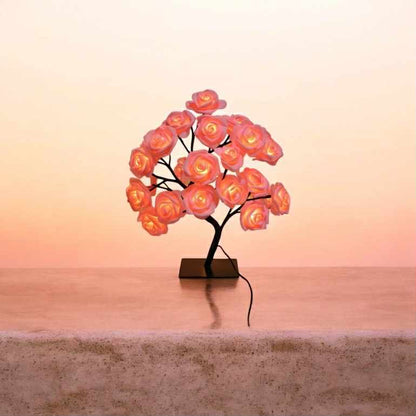 Lampka LED Drzewko Róż - Idealny Prezent dla Niej